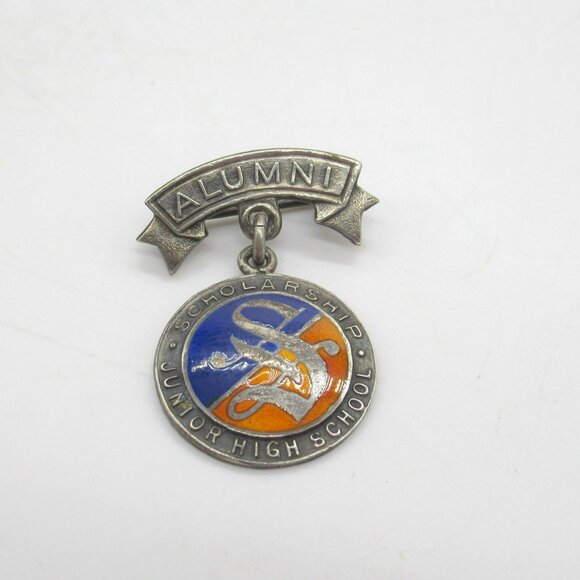 Sterling Silver JR High School Alumni Scholarship Pin Berk's Jewelry Reading PA - Picture 4 of 6